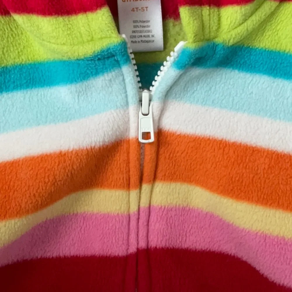 Gymboree Lightweight Hooded Fleece Jacket Size 4-5T Kidcore Nostalgic Playwear